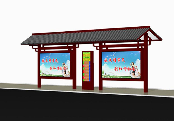 仿古候车亭004