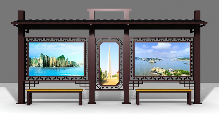 仿古候车亭016