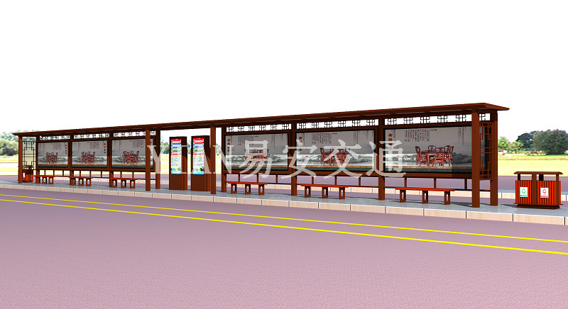 仿古候车亭022